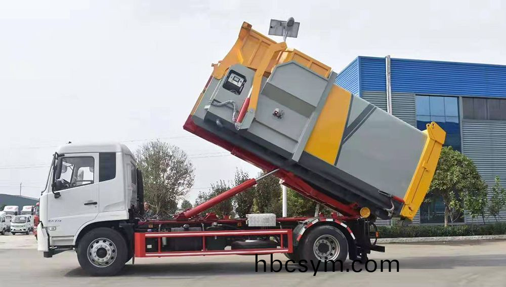 國六(liu)東風(feng)天錦(jin)12方勾(gou)臂(bi)套(tao)臂(bi)垃圾(ji)車(che)