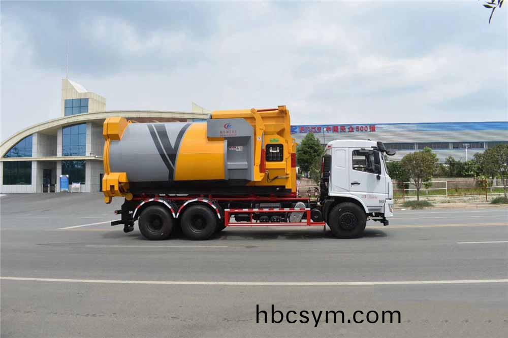 國(guo)六18方(fang)東風專(zhuan)底(di)后雙橋 勾(gou)臂(bi)垃(la)圾車