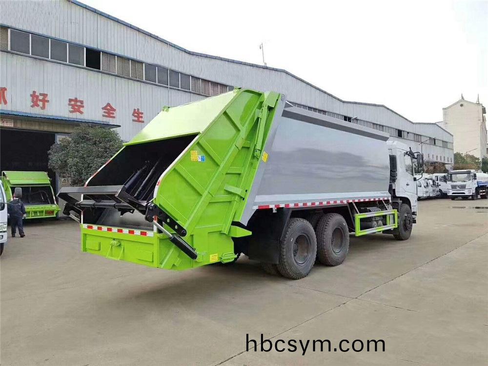 國六18立(li)方東風(feng)專(zhuan)底后雙橋 壓(ya)縮垃(la)圾車