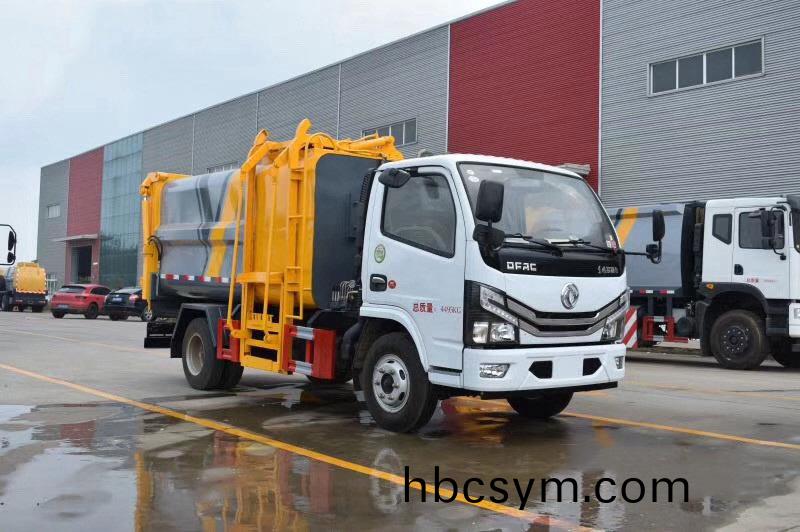 國六7方 藍(lan)牌(pai)東風D6 側(ce)裝(zhuang)壓縮垃(la)圾車