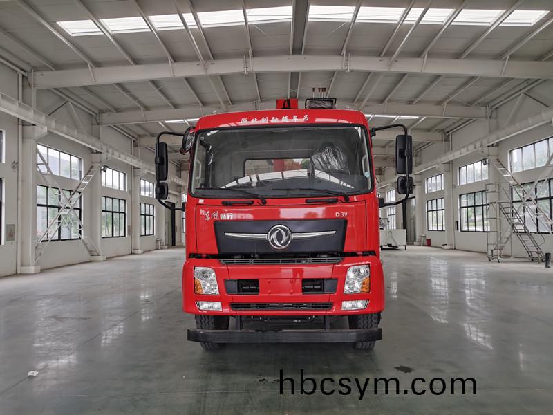 國六東風(feng)暢行(xing)D3V后雙(shuang)橋(qiao)程(cheng)力12噸(dun)弔機(ji)